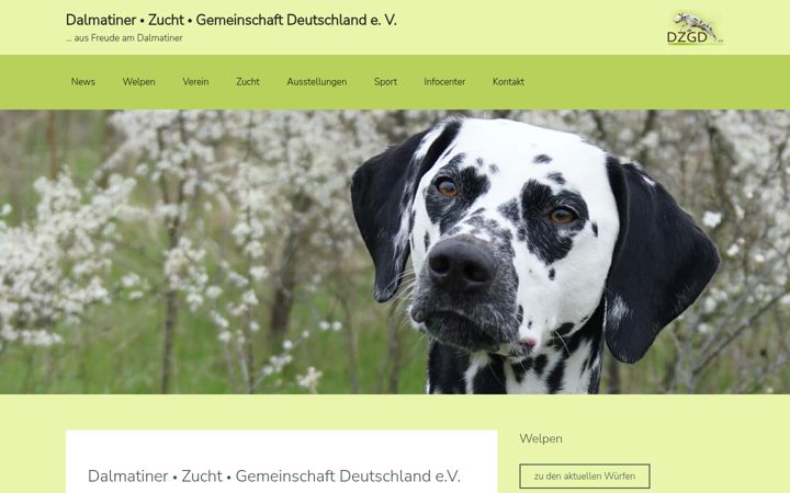 Screenshot of dalmatiner-deutschland.de