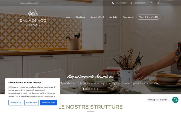 Screenshot von dalmonacoapartments.it