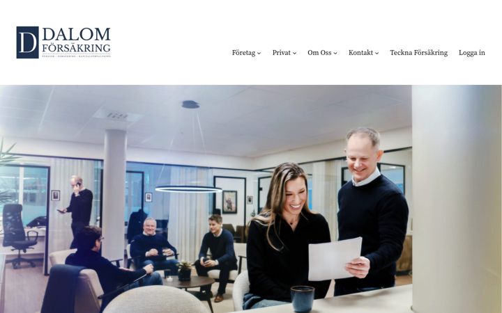 Screenshot of dalomforsakring.se