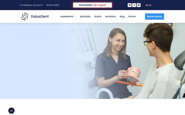 Screenshot of dalosdent.hu