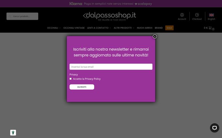 Screenshot of dalpassoshop.it