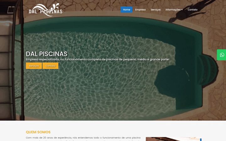 Snimka zaslona za dalpiscinas.com.br