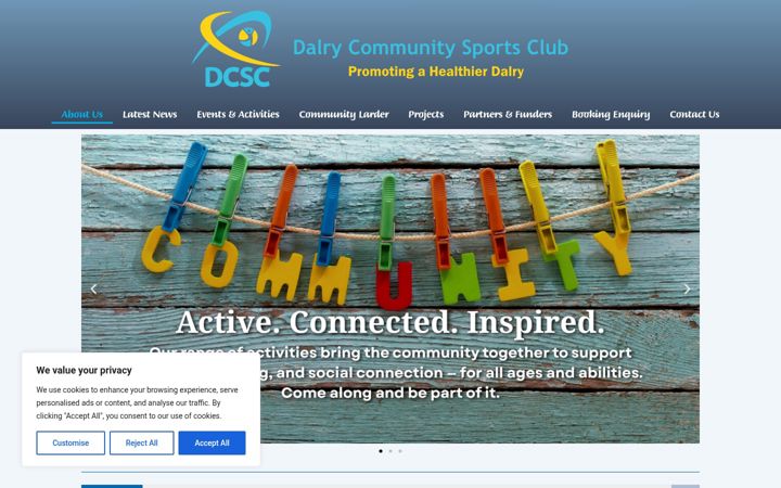 Posnetek zaslona dalrycommunitysportsclub.co.uk