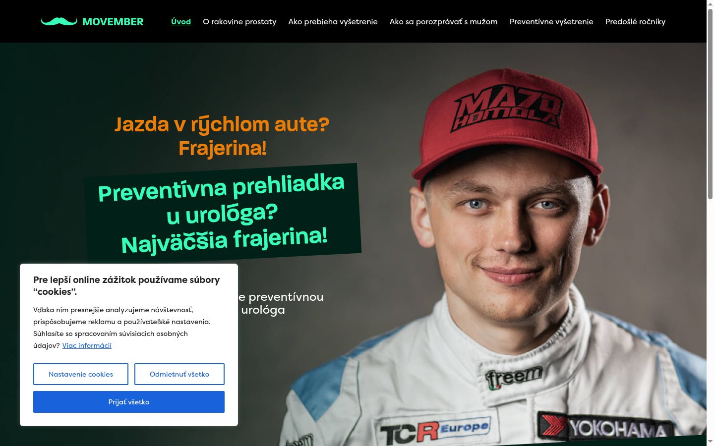 Captura de pantalla del banner de consentimiento mostrado antes de cualquier interacción