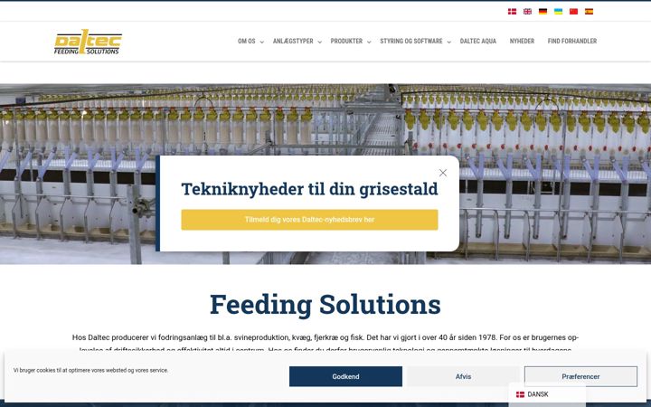 Screenshot di daltec.dk
