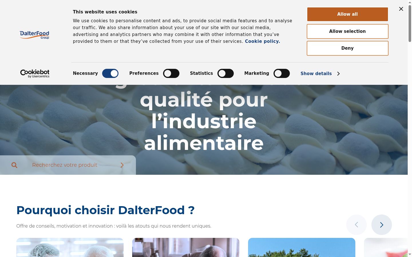 Screenshot van de toestemmingsbanner zoals getoond vóór enige interactie