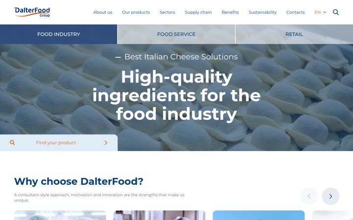 Screenshot of daltercheese.com