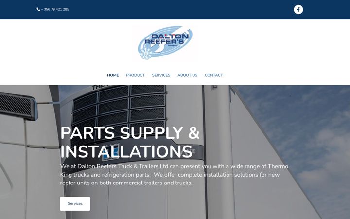 Screenshot του dalton-reefers.com