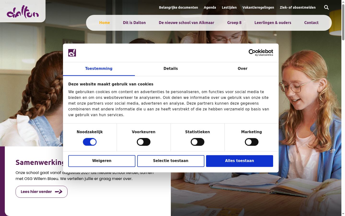 Sutikimo reklamjuostės, rodytos prieš bet kokią sąveiką, ekrano kopija