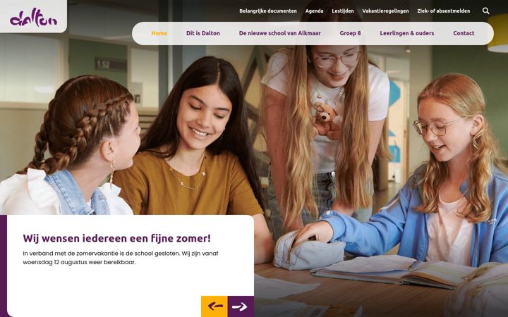 Captură de ecran a daltonalkmaar.nl