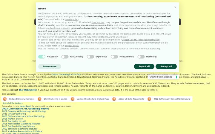Screenshot of daltondatabank.org