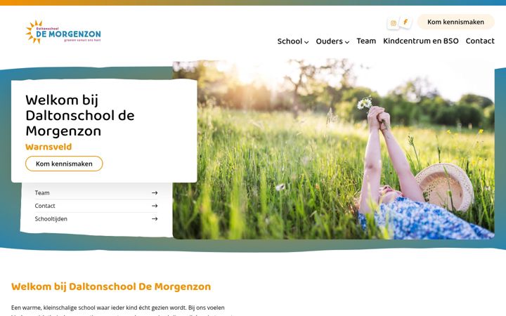Screenshot of daltonschooldemorgenzon.nl