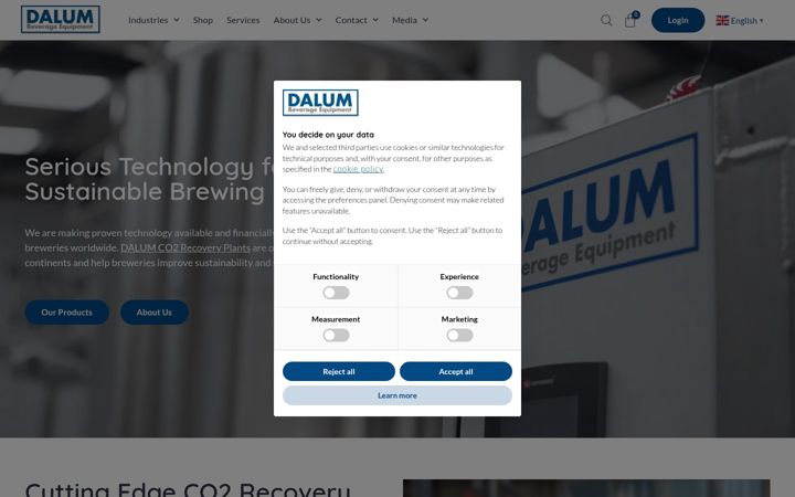 Screenshot of dalumequipment.com