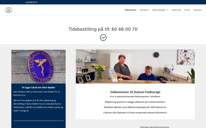 Screenshot of dalumfodterapi.dk