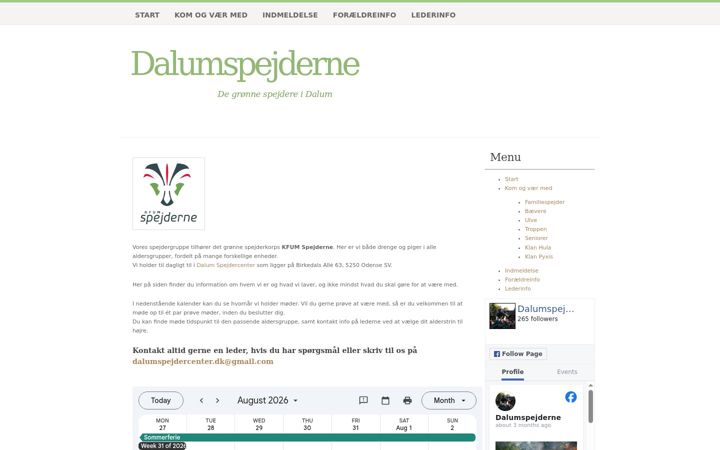 Screenshot of dalumspejdercenter.dk