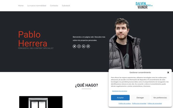 Screenshot of dalvenvainor.com
