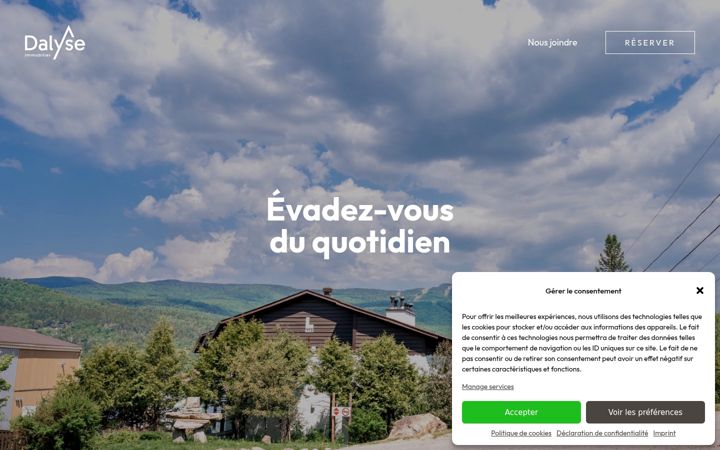 Screenshot stránky dalyseimmobilier.ca
