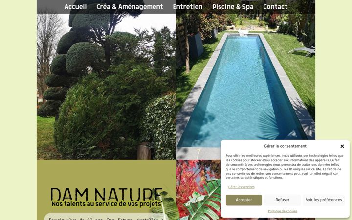 Screenshot of dam-nature.com