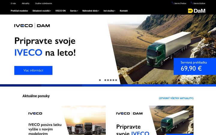Screenshot of dam.sk