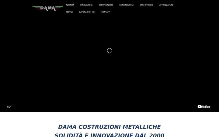 Skærmbillede af dama-costruzionimetalliche.it