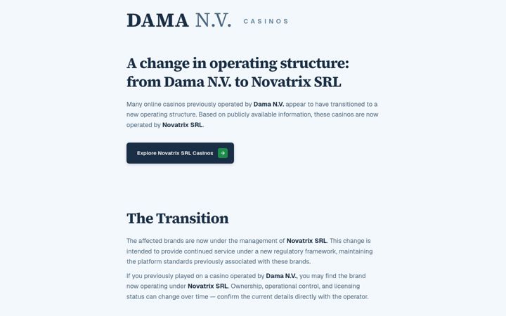 Screenshot of dama-nv-casinos.eu