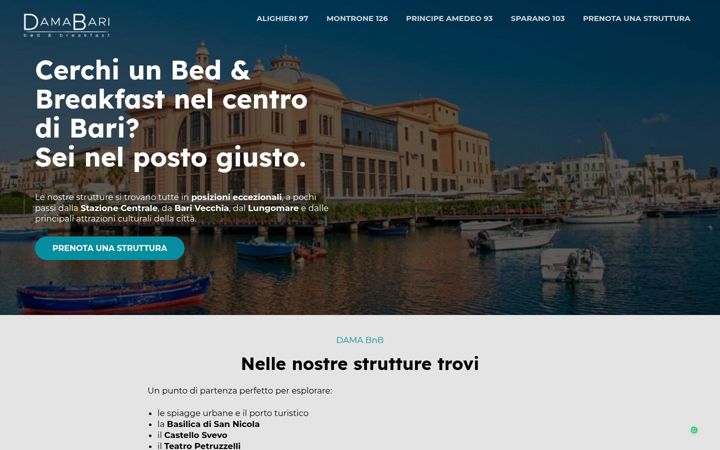 Screenshot of damabnbbari.it