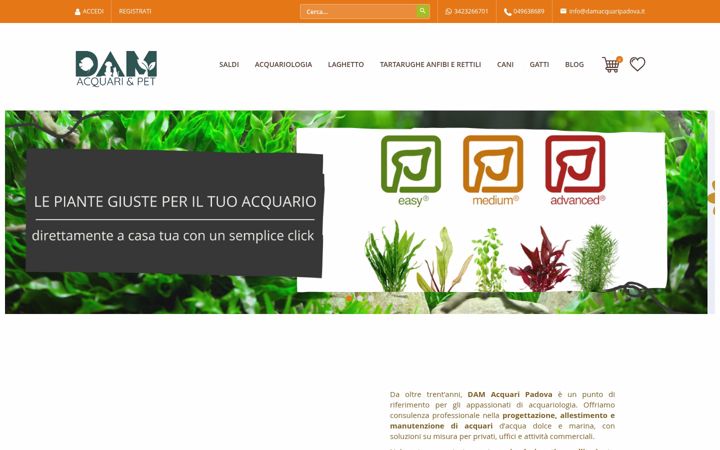 Screenshot of damacquaripadova.it