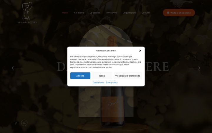 Screenshot of damadelrovere.com