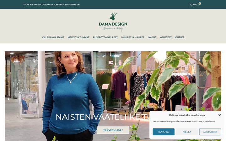 Screenshot di damadesign.fi