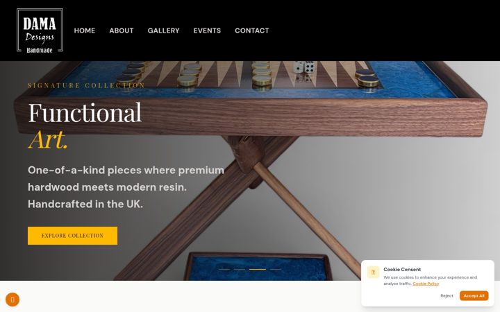 Screenshot of damadesigns.com
