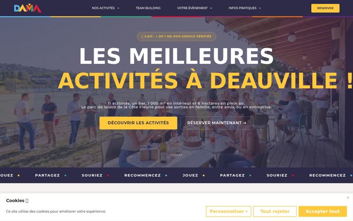 Ekraanipilt saidist damafactory.fr