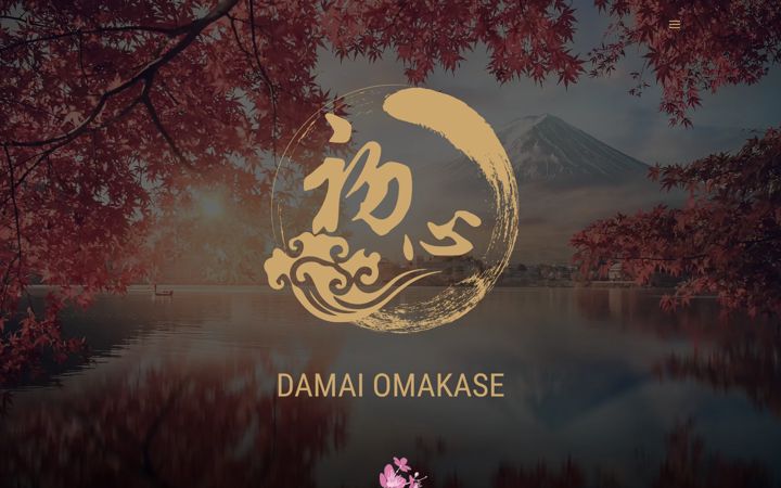 Screenshot stránky damai-omakase.no