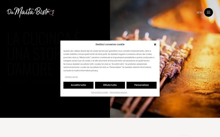 Screenshot of damaitabistro.it