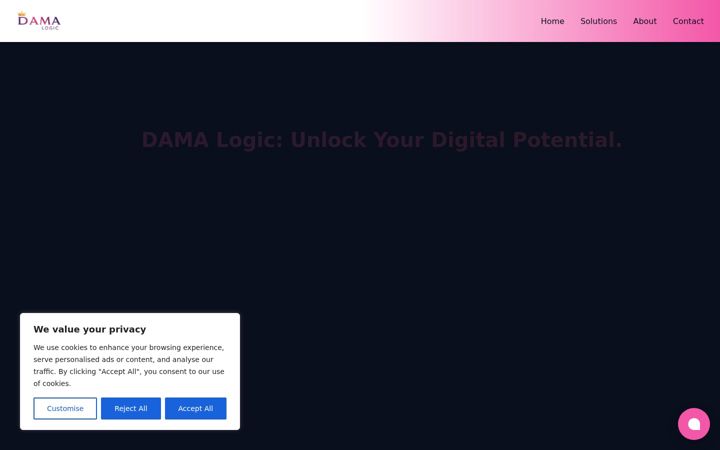 Screenshot of damalogic.com