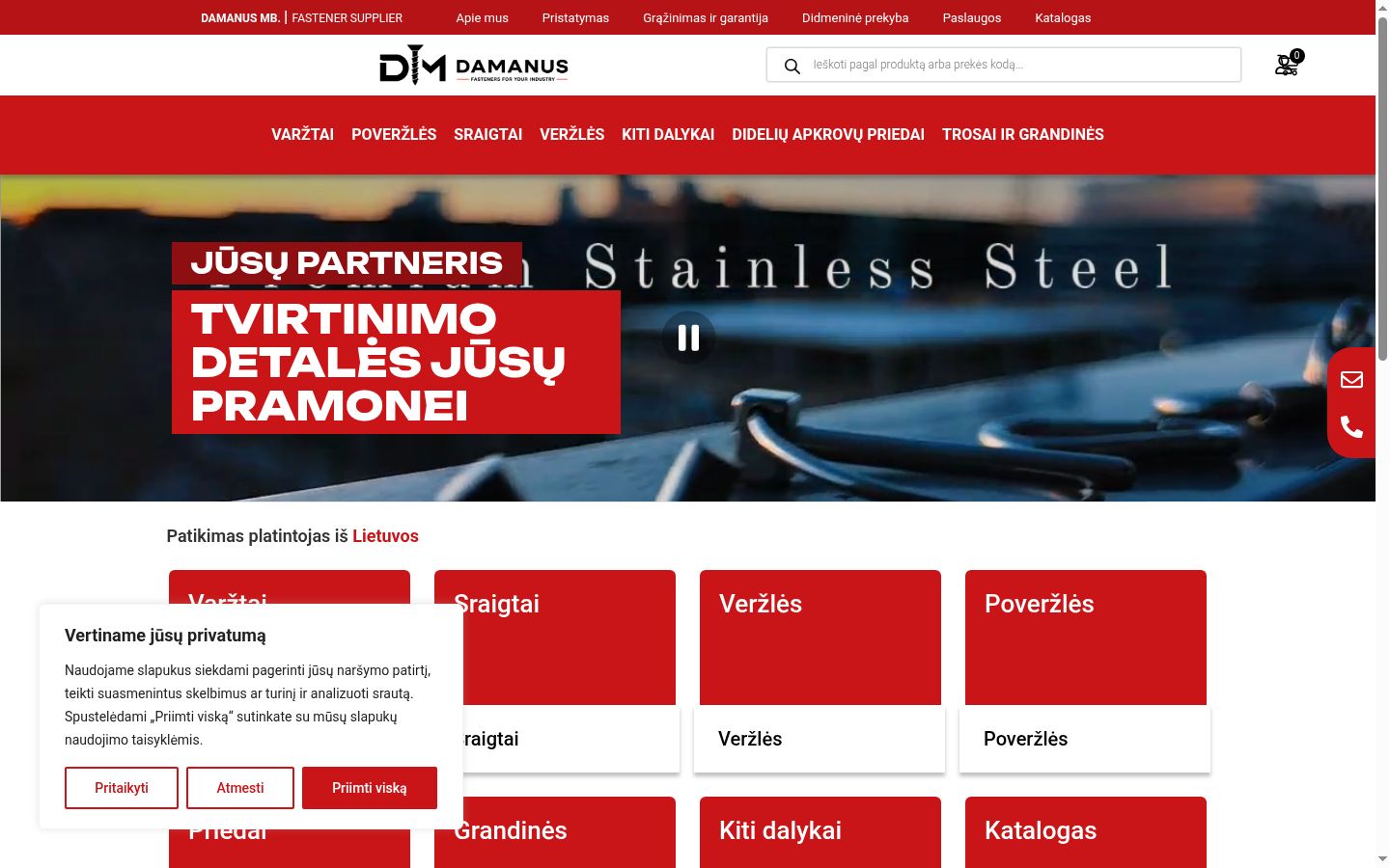 Sutikimo reklamjuostės, rodytos prieš bet kokią sąveiką, ekrano kopija