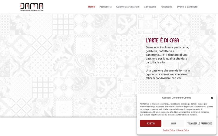 Screenshot of damapasticceria.it