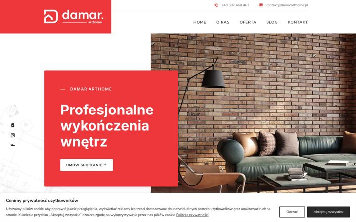 Screenshot of damararthome.pl