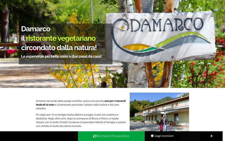 Screenshot of damarco-vegetariano.it