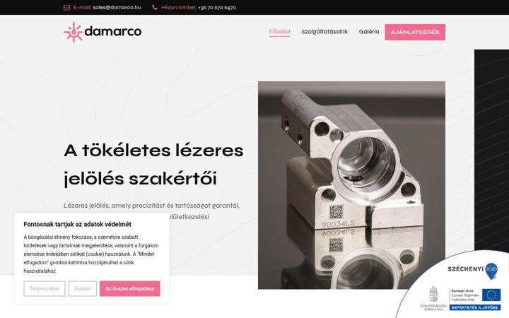 Screenshot of damarco.hu
