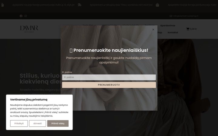 Screenshot di damarmodashop.lt