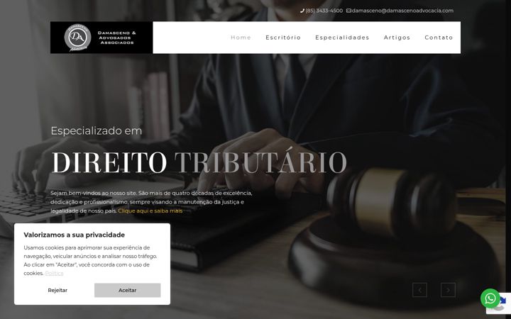 Screenshot of damascenoadvocacia.com