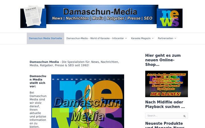 Screenshot of damaschun-media.de