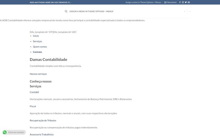 Screenshot of damascontabilidade.com