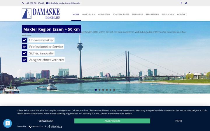Screenshot of damaske-immobilien.de