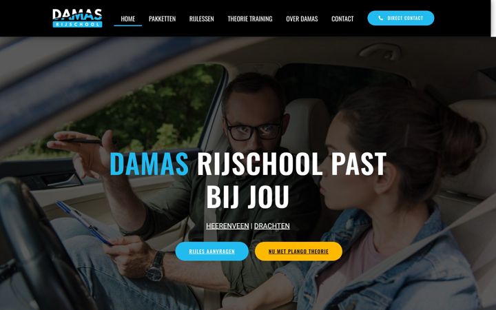 Captură de ecran a damasrijschool.nl
