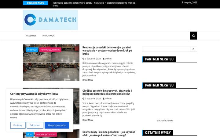 Screenshot of damatech.pl