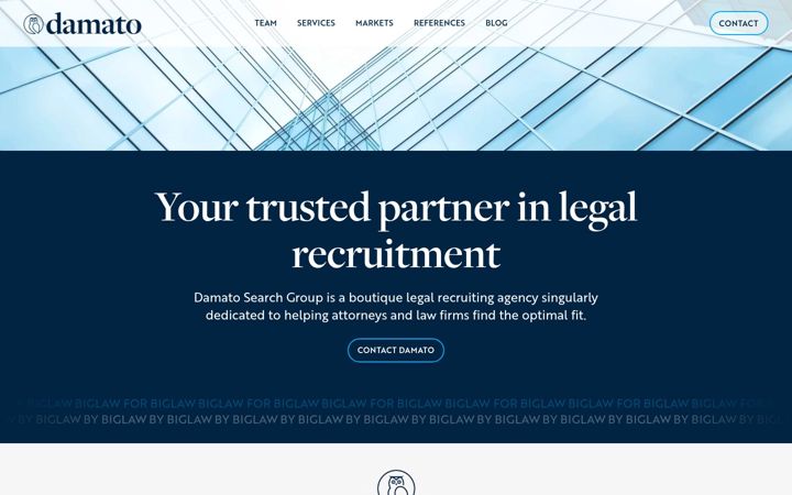 Screenshot of damatosearch.com