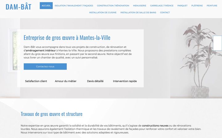Ekraanipilt saidist dambat.fr