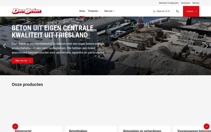 Skjermbilde av dambeton.nl