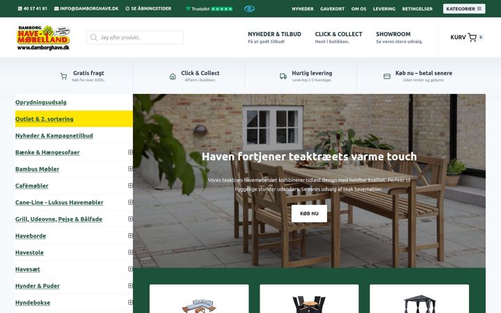 Screenshot of damborghave.dk